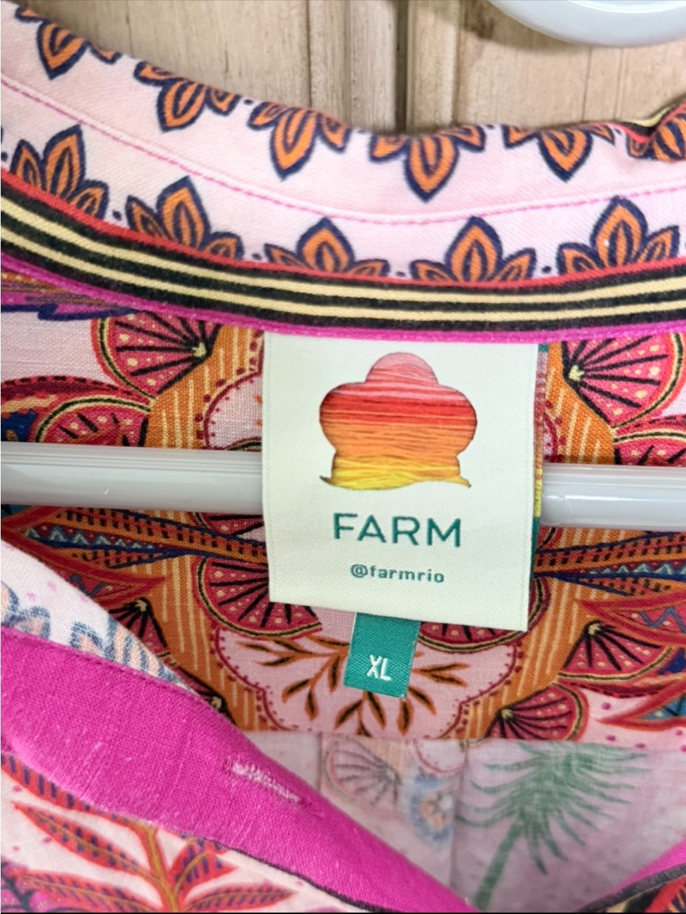 FarmRio Women's Macaw Scarf Shirt - Picture 4 of 6